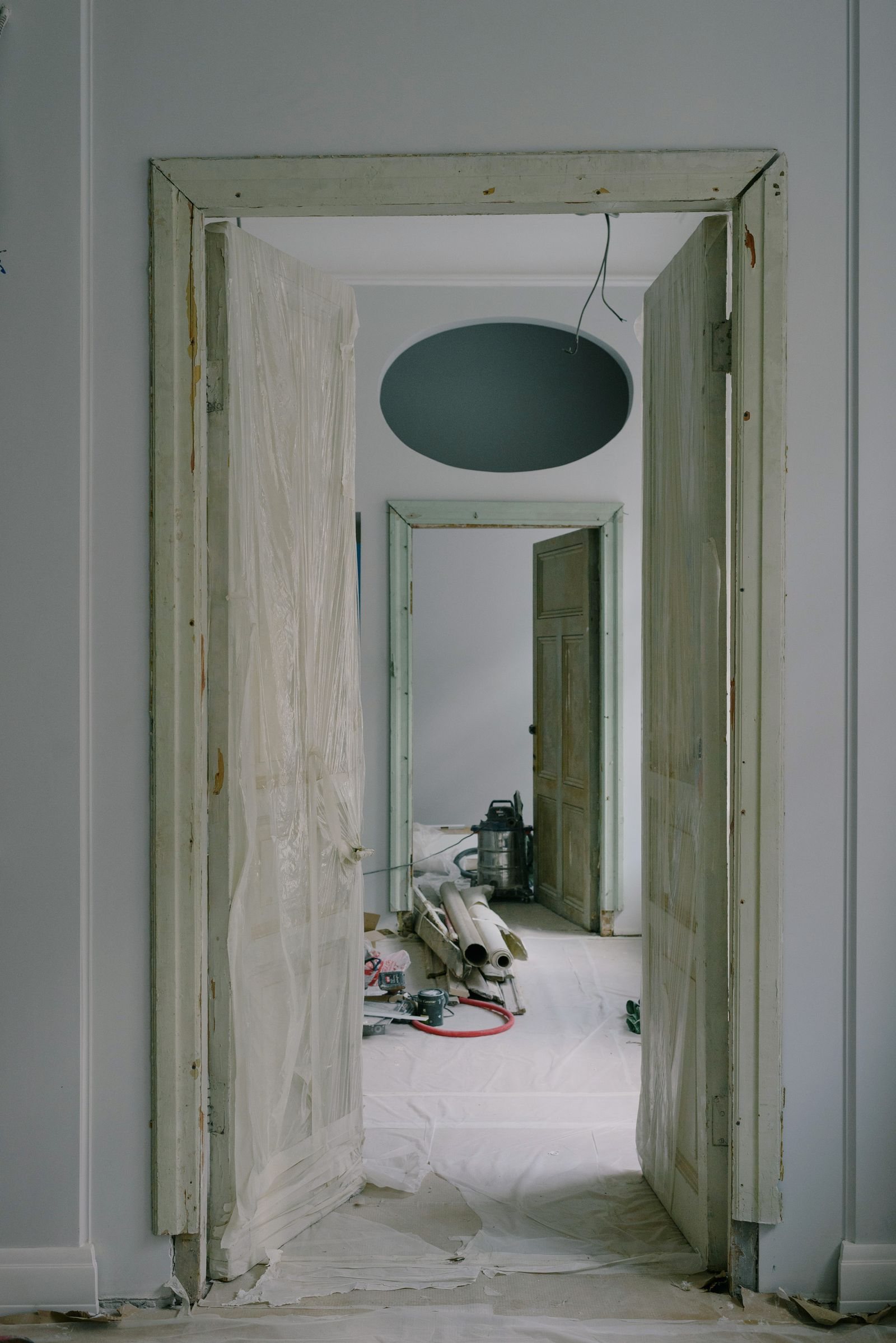 Recibidor de una vivienda en proceso de reforma